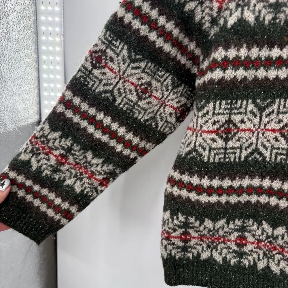 Vintage Eddie Bauer Fair Isle Wool and Silk Sweater